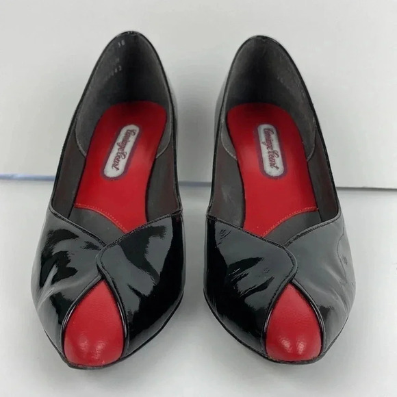 Vintage pin up rockabilly pointed toe kitten high  heels size 6.5 - Picture 3 of 15